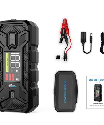 Car Battery Jump Starter 3000A Peak Jump Box (8.0L Gas/8L Diesel) Portable Car Jump Starter Battery Pack, 12V Car Battery Jumper Starter with Safety Jumper Cables, Fast Charge, Lights, Compact