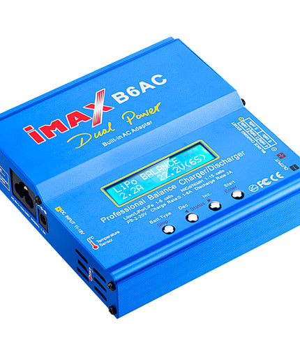 IMAX B6AC LiPo Battery Charger 1S-6S LiPo Life Li-ion Balance Fast Charger Discharger 80W 6A Smart Digital Battery Pack Charger NiCD NiMH PB Smart Battery Battery for RC Car