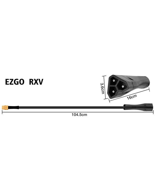EZGO RXV & TXT Triangular Plug for 36V 48V Golf Cart Battery Charger
