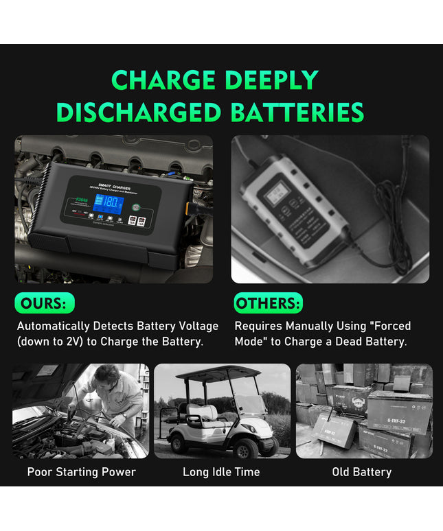 36V and 48V Golf cart Charger 18-Amp Smart Charger, Car Battery Charger,Trickle Charger,36V18Amp/48V13Amp ,Lithium,LiFePO4,Lead-Acid AGM/Gel/SLA.. Battery Charger, for EZGO RXV & TXT,Car, Boat..
